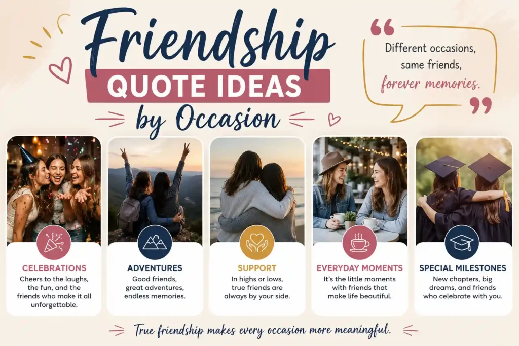 Friendship Quote Ideas by Occasion