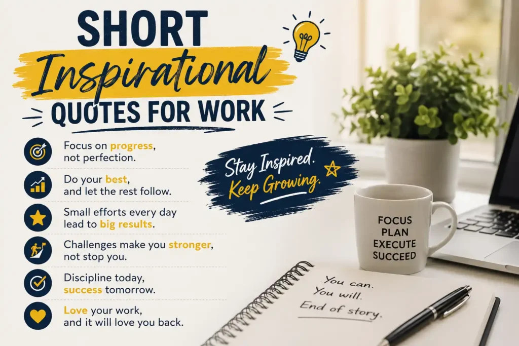 Short Inspirational Quotes For Work