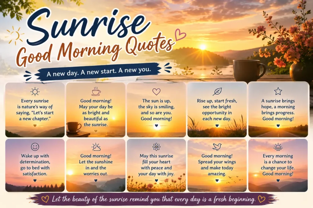 Sunrise Good Morning Quotes