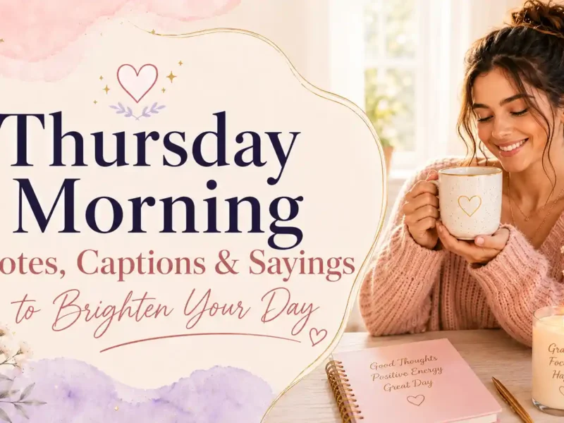 Thursday Morning Quotes, Captions & Sayings to Brighten Your Day