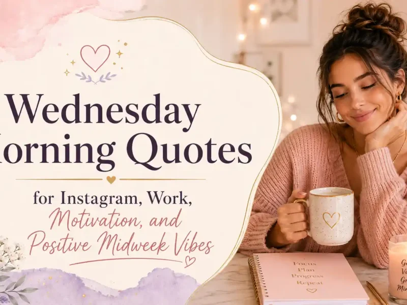 Wednesday Morning Quotes for Instagram, Work, Motivation, and Positive Midweek Vibes