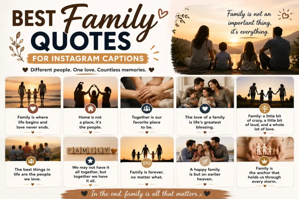 Best Family Quotes for Instagram Captions