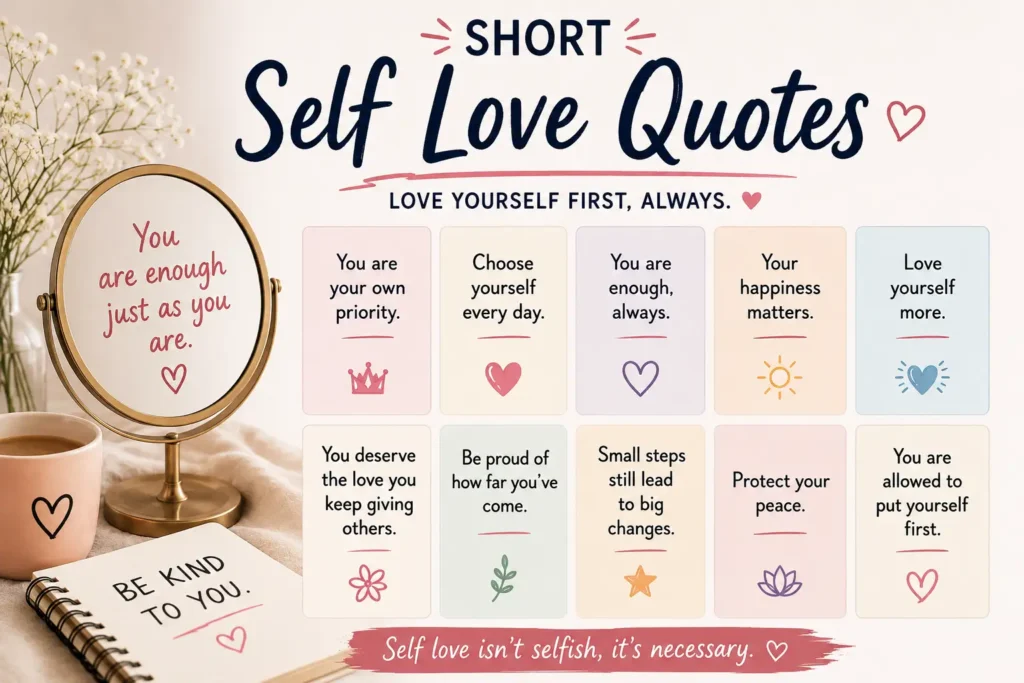 Short Self Love Quotes