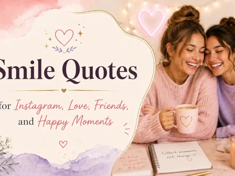 160+ Smile Quotes for Instagram, Love, Friends, and Happy Moments