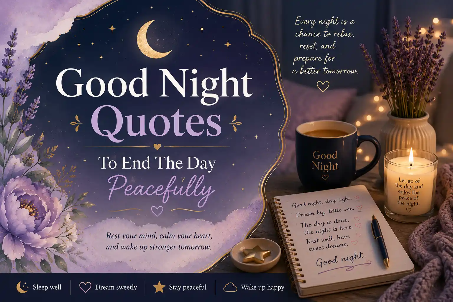 192 Good Night Quotes To End The Day Peacefully