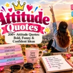 Attitude Quotes: 200+ Bold, Funny & Confident Ideas