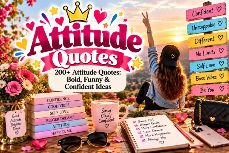 Attitude Quotes: 200+ Bold, Funny & Confident Ideas
