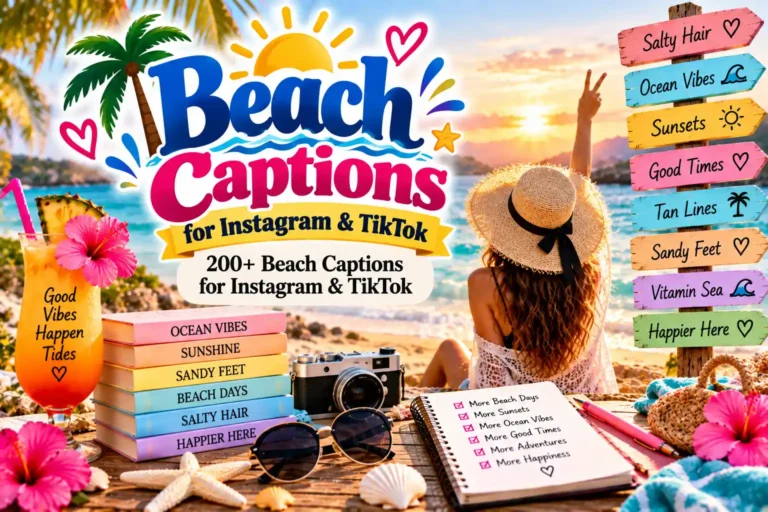 200+ Beach Captions for Instagram & TikTok