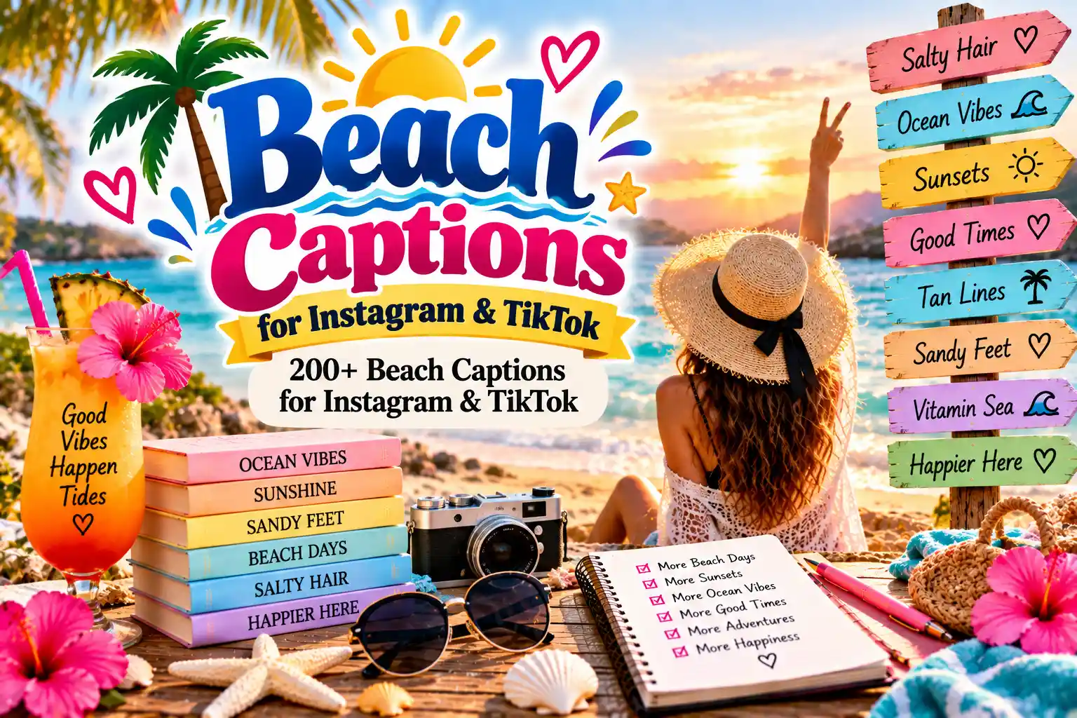 200+ Beach Captions for Instagram & TikTok