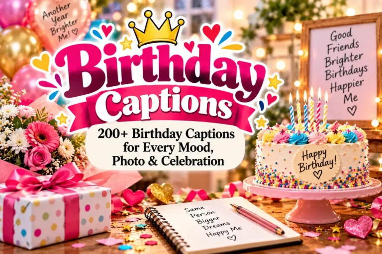 200+ Birthday Captions for Every Mood, Photo & Celebration
